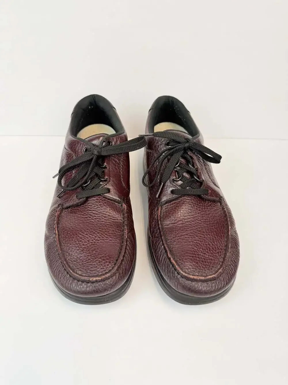 SAS Bout Time Cordovan Leather Moc Toe Lace Up Walking Shoes Men's Size 10.5 N